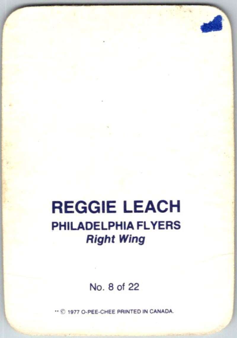 1977-78 O-Pee-Chee Glossy #8 Reggie Leach,  Philadelphia Flyers  V35544