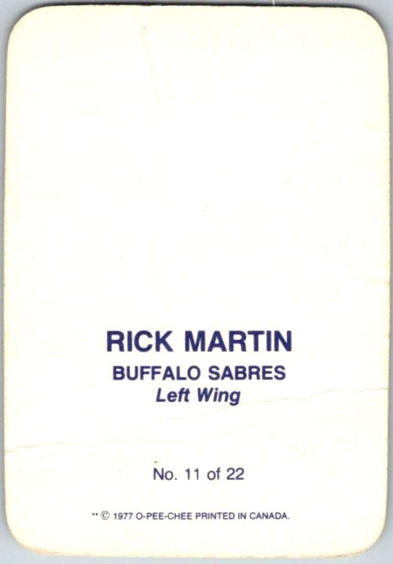 1977-78 O-Pee-Chee Glossy #11 Rick Martin, Buffalo Sabres  V35562