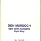 1977-78 O-Pee-Chee Glossy #12 Don Murdoch, New York Rangers  V35568