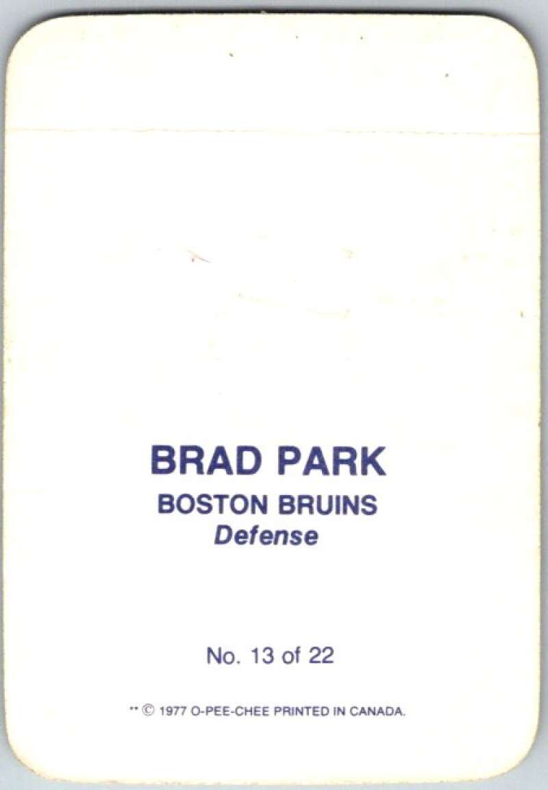 1977-78 O-Pee-Chee Glossy #13 Brad Park, Boston Bruins  V35570