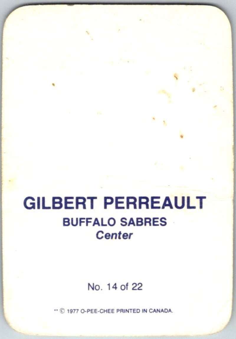 1977-78 O-Pee-Chee Glossy #14 Gilbert Perreault, Buffalo Sabres  V35574