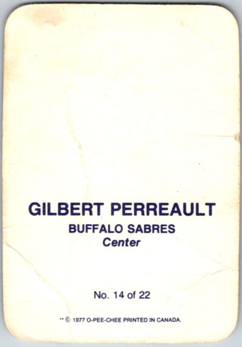 1977-78 O-Pee-Chee Glossy #14 Gilbert Perreault, Buffalo Sabres  V35576