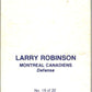 1977-78 O-Pee-Chee Glossy #18 Larry Robinson, Montreal Canadiens  V35589