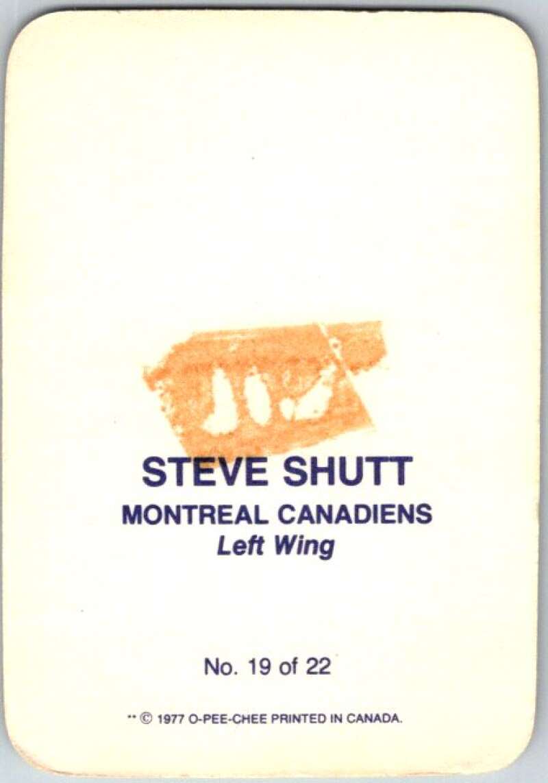 1977-78 O-Pee-Chee Glossy #19 Steve Shutt, Montreal Canadiens  V35591