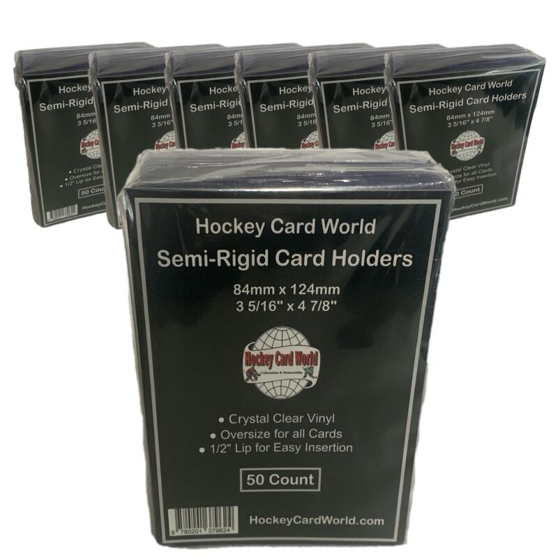 Hockey Card World Oversize 84mm x 124mm Semi Rigid Holders 50ct Pack