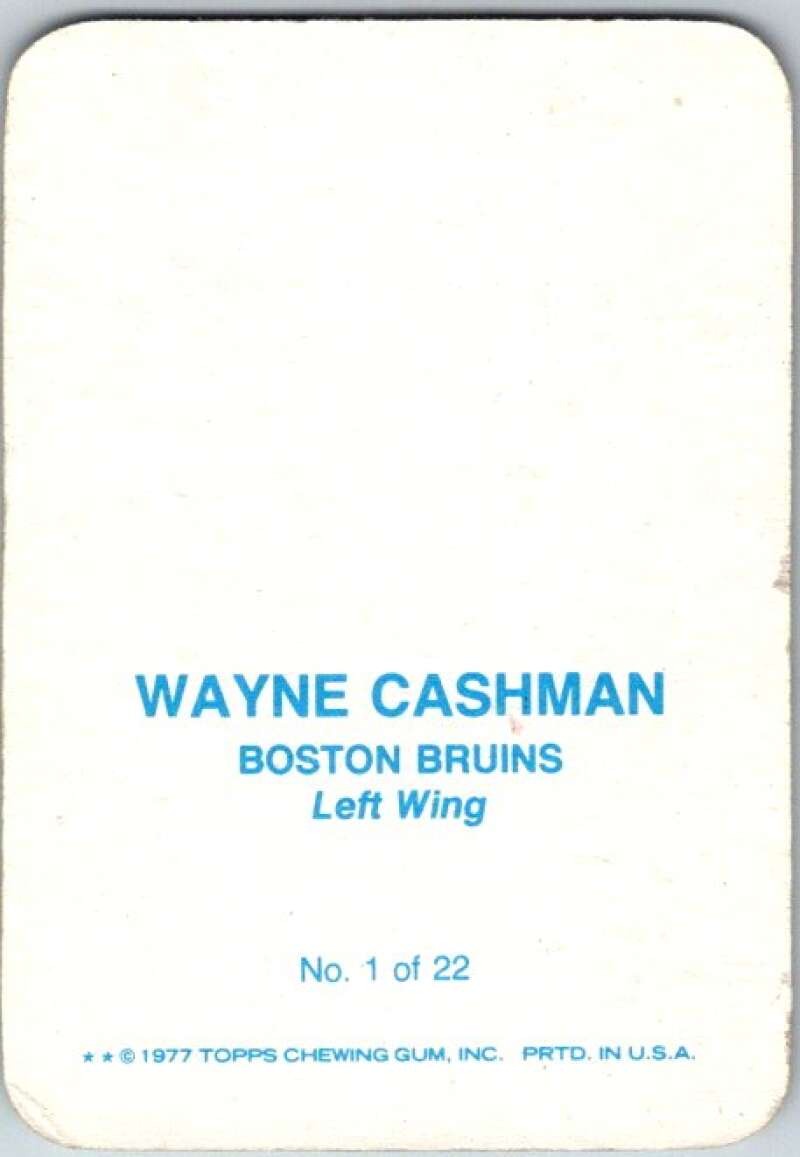 1977-78 Topps Glossy #1 Wayne Cashman, Boston Bruins  V35609