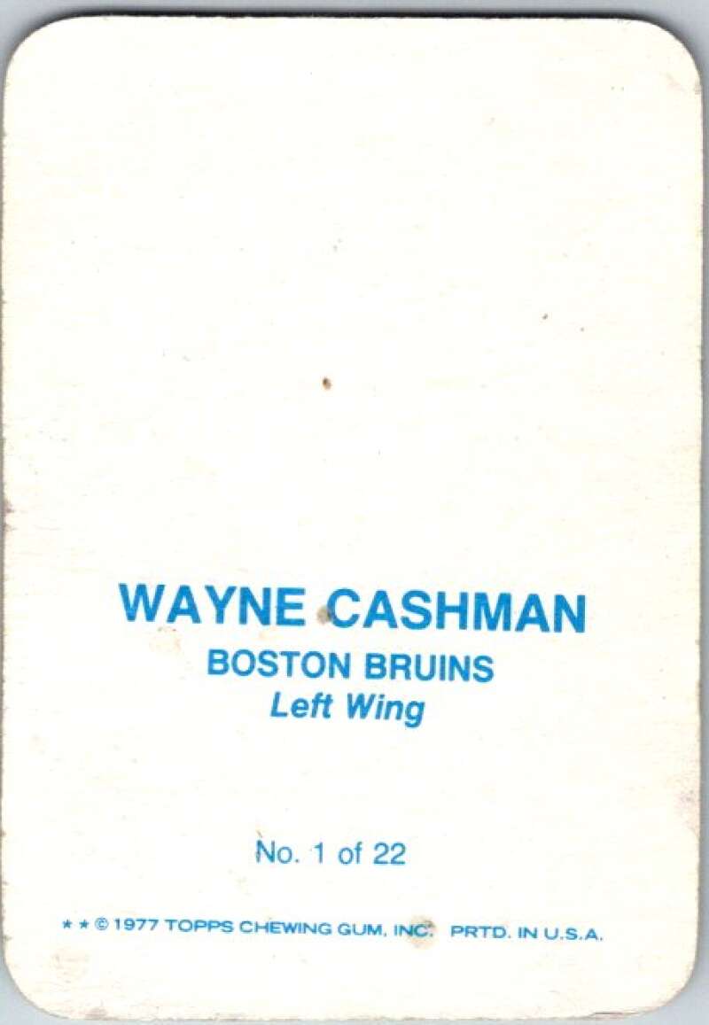1977-78 Topps Glossy #1 Wayne Cashman, Boston Bruins  V35611