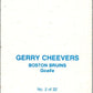 1977-78 Topps Glossy #2 Gerry Cheevers, Boston Bruins  V35615
