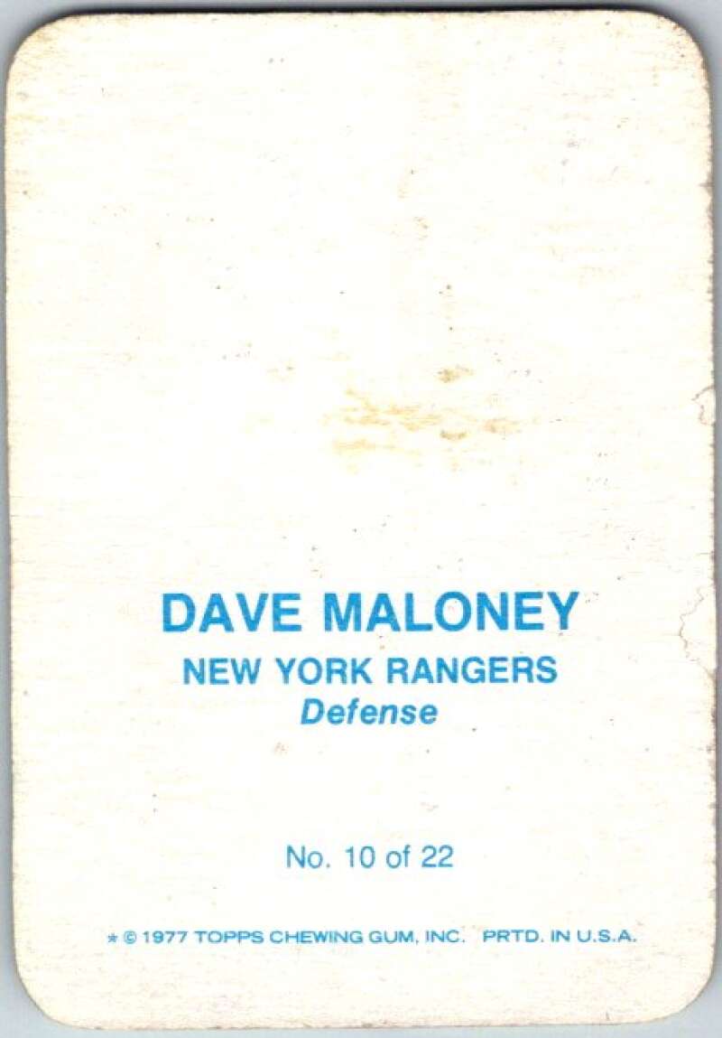 1977-78 Topps Glossy #10 Dave Maloney, New York Rangers  V35641