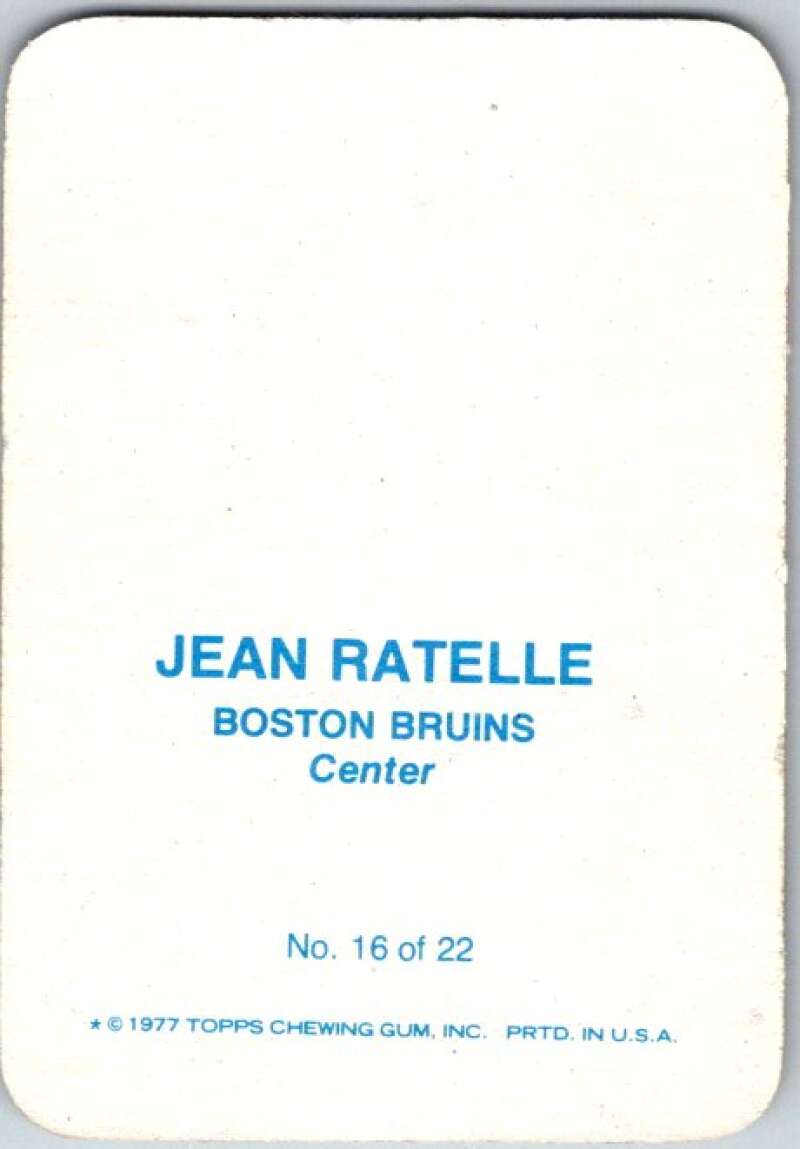 1977-78 Topps Glossy #16 Jean Rattele, Boston Bruins  V35659