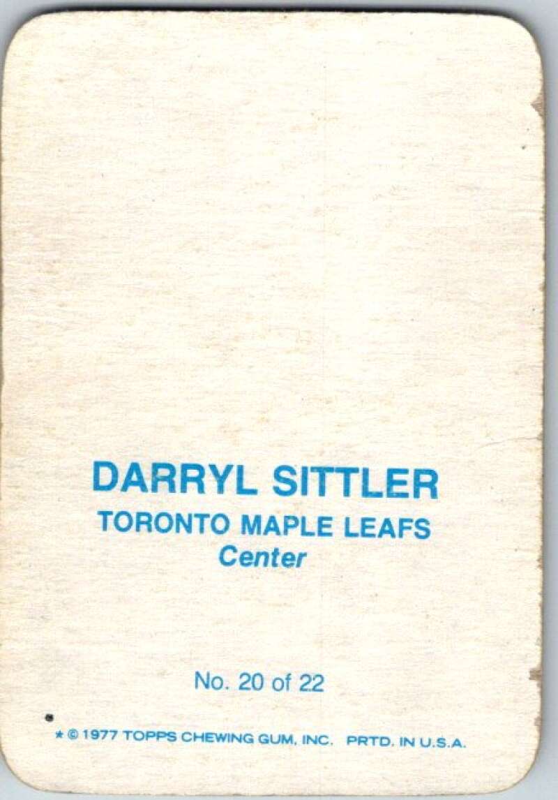 1977-78 Topps Glossy #20 Darryl Sittler, Toronnto Maple Leafs  V35672