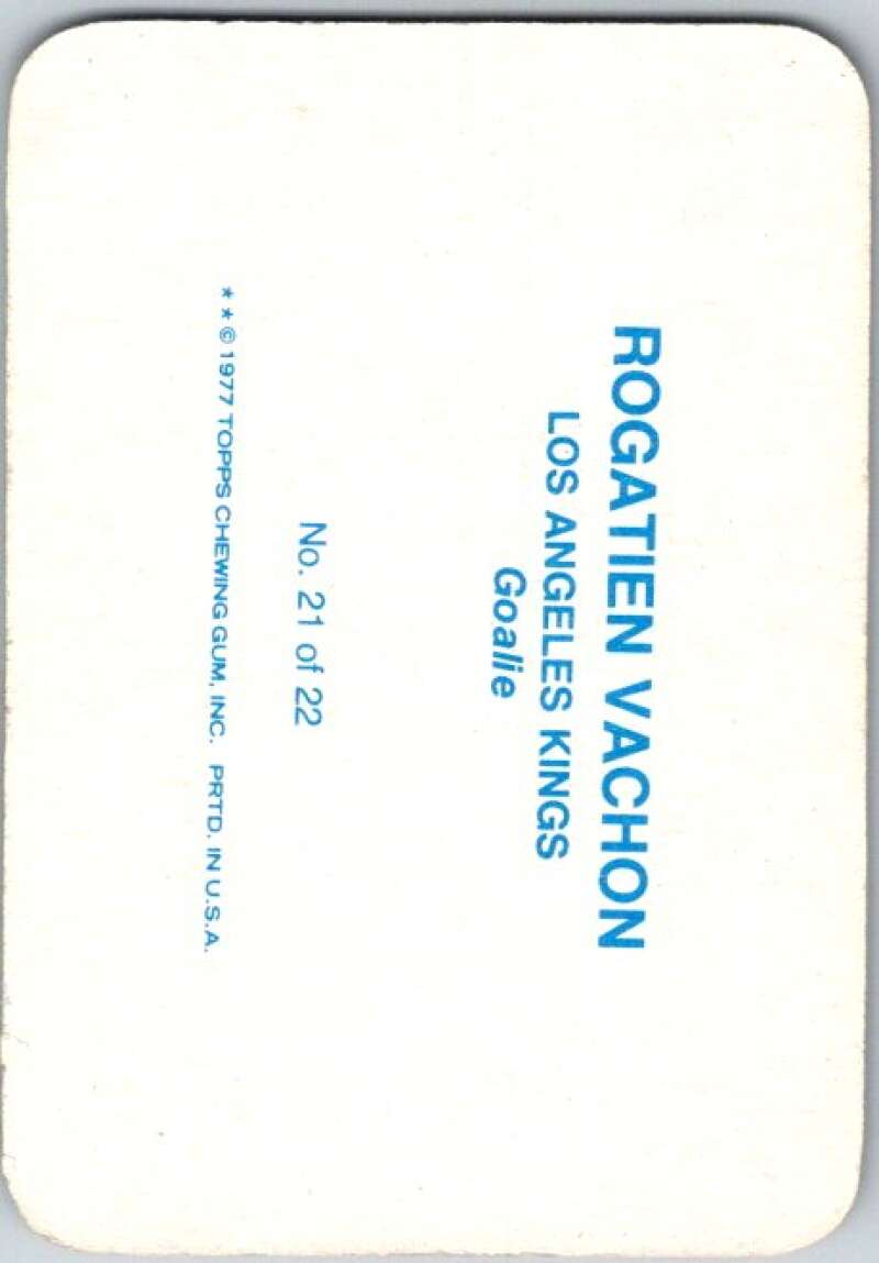 1977-78 Topps Glossy #21 Rogatien Vachon, Los Angeles Kings  V35673