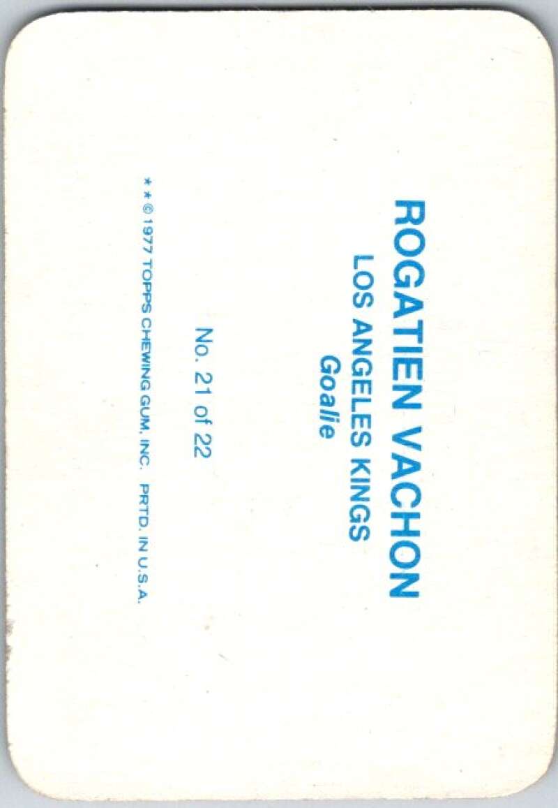 1977-78 Topps Glossy #21 Rogatien Vachon, Los Angeles Kings  V35674