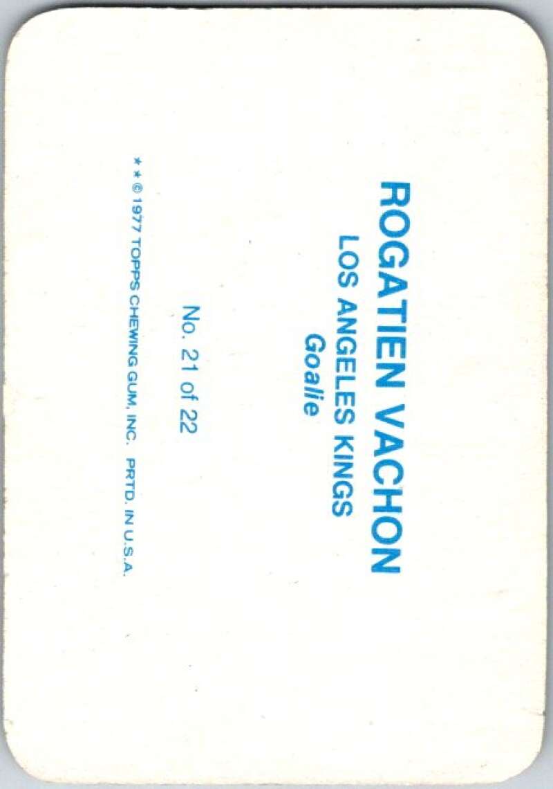 1977-78 Topps Glossy #21 Rogatien Vachon, Los Angeles Kings  V35675