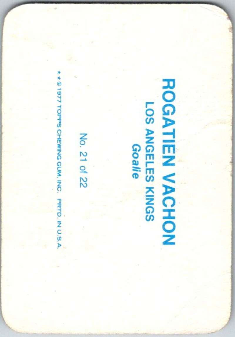 1977-78 Topps Glossy #21 Rogatien Vachon, Los Angeles Kings  V35677