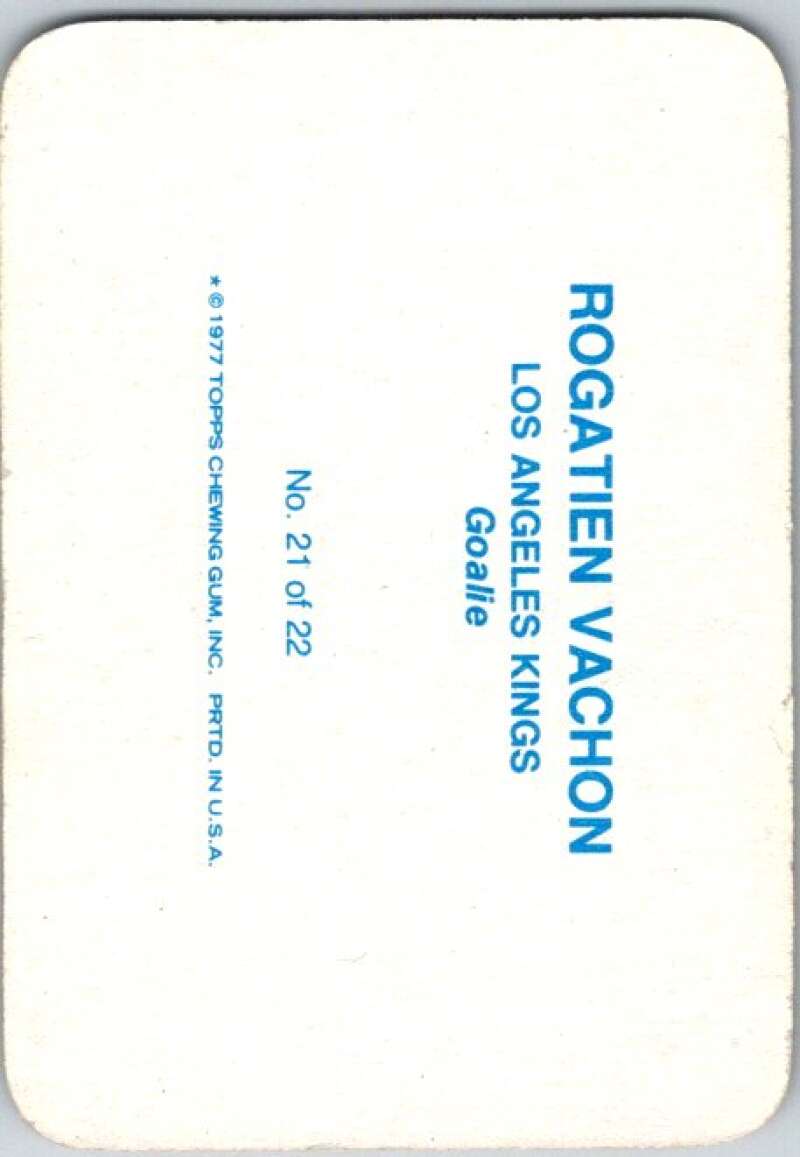 1977-78 Topps Glossy #21 Rogatien Vachon, Los Angeles Kings  V35678
