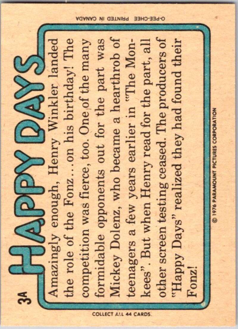 1980 OPC Happy Days #3 Only the Fonz  V35693