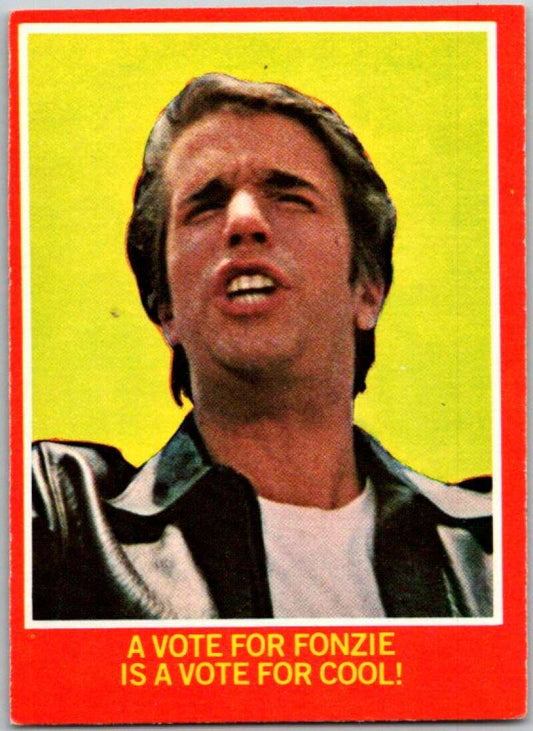 1976 O-Pee-Chee Happy Days #5 A vote for Fonzie is a vote for cool!  V35697