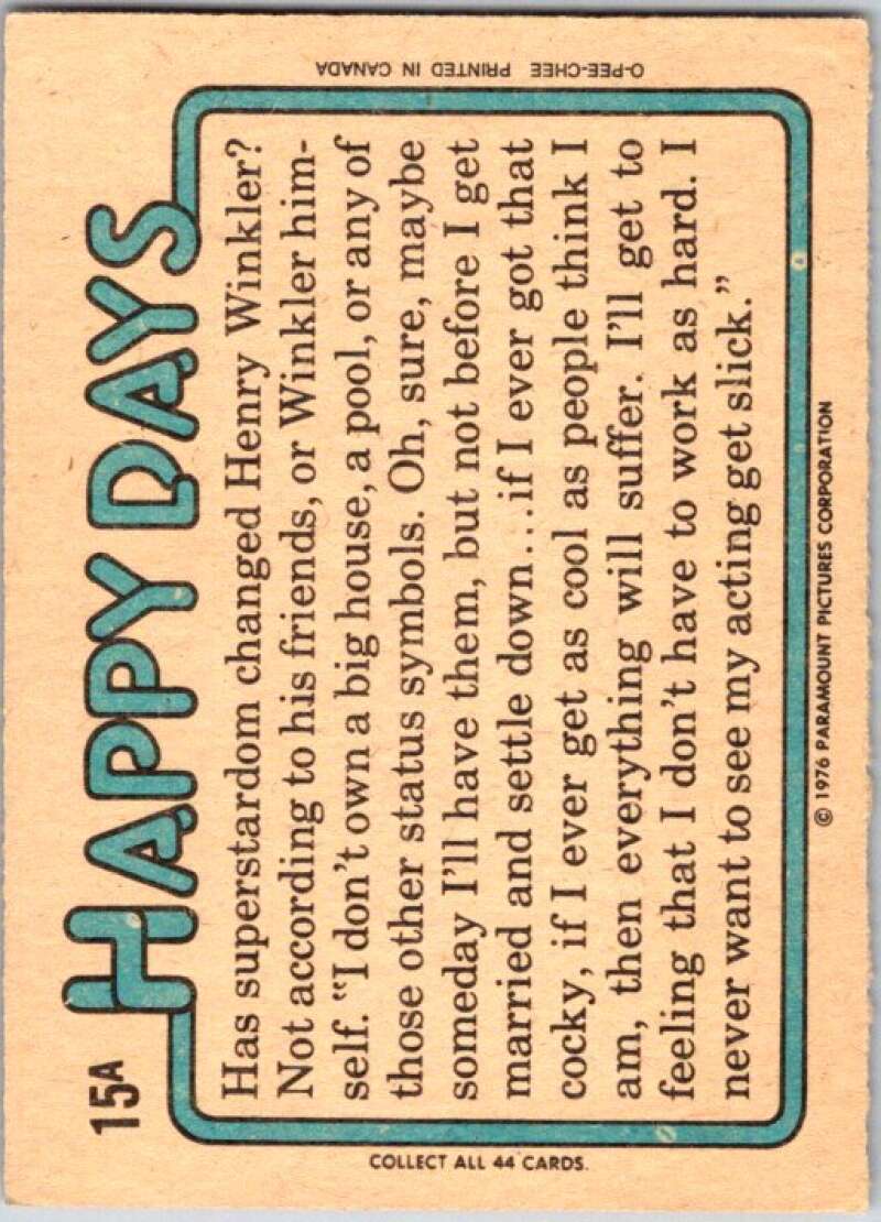 1976 O-Pee-Chee Happy Days #15 Hey dad, you're a real swinger  V35724