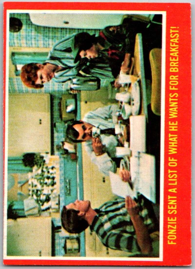 1979 O-Pee-Chee Happy Days #39 Fonzie sent a list  V35785