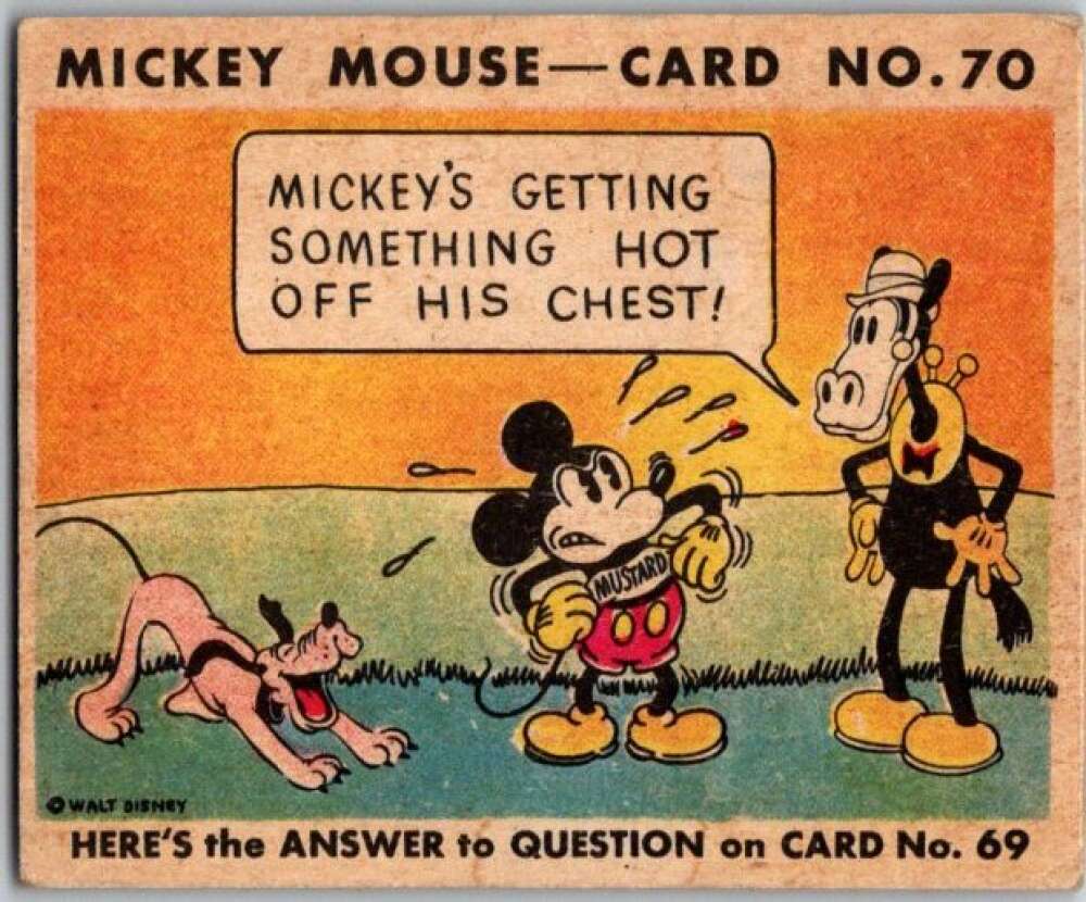 1935 O-Pee-Chee Mickey Mouse V303 #70 Mickey's getting something hot  V35962