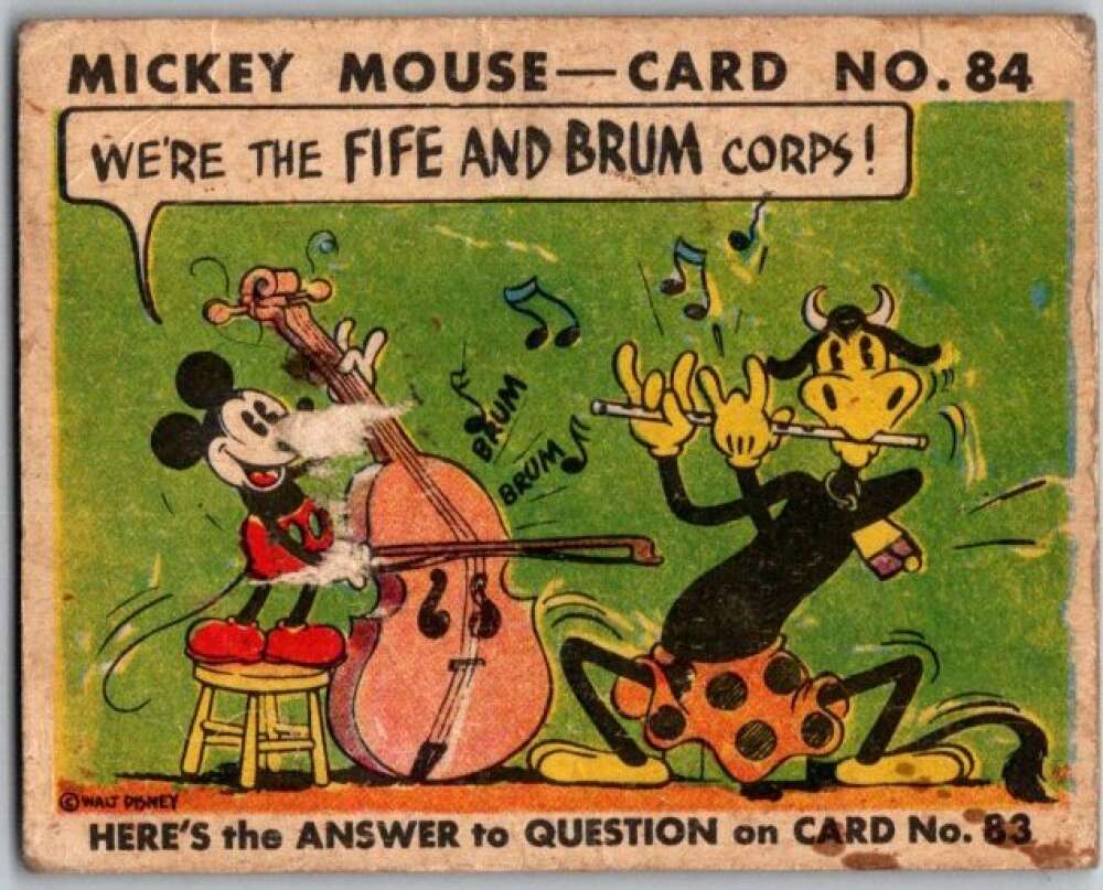 1935 O-Pee-Chee Mickey Mouse V303 #61 Dishes store the life V35955