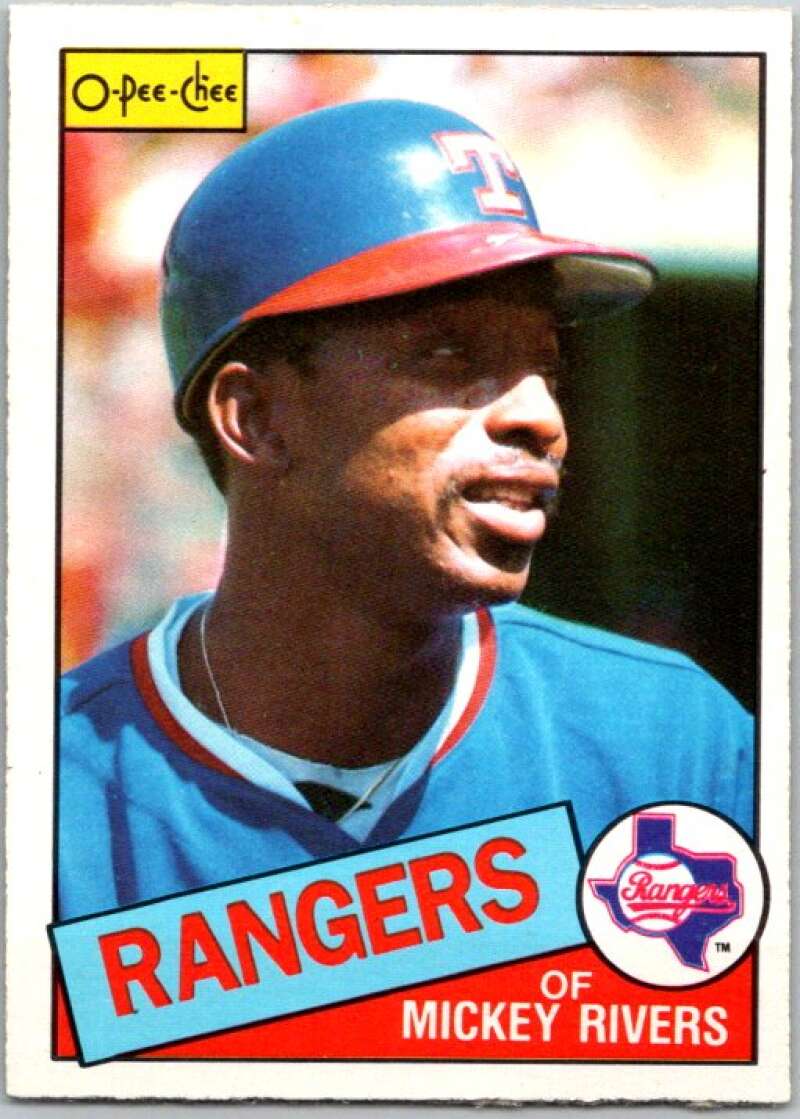 1985 O-Pee-Chee #371 Mickey Rivers Texas Rangers V36133