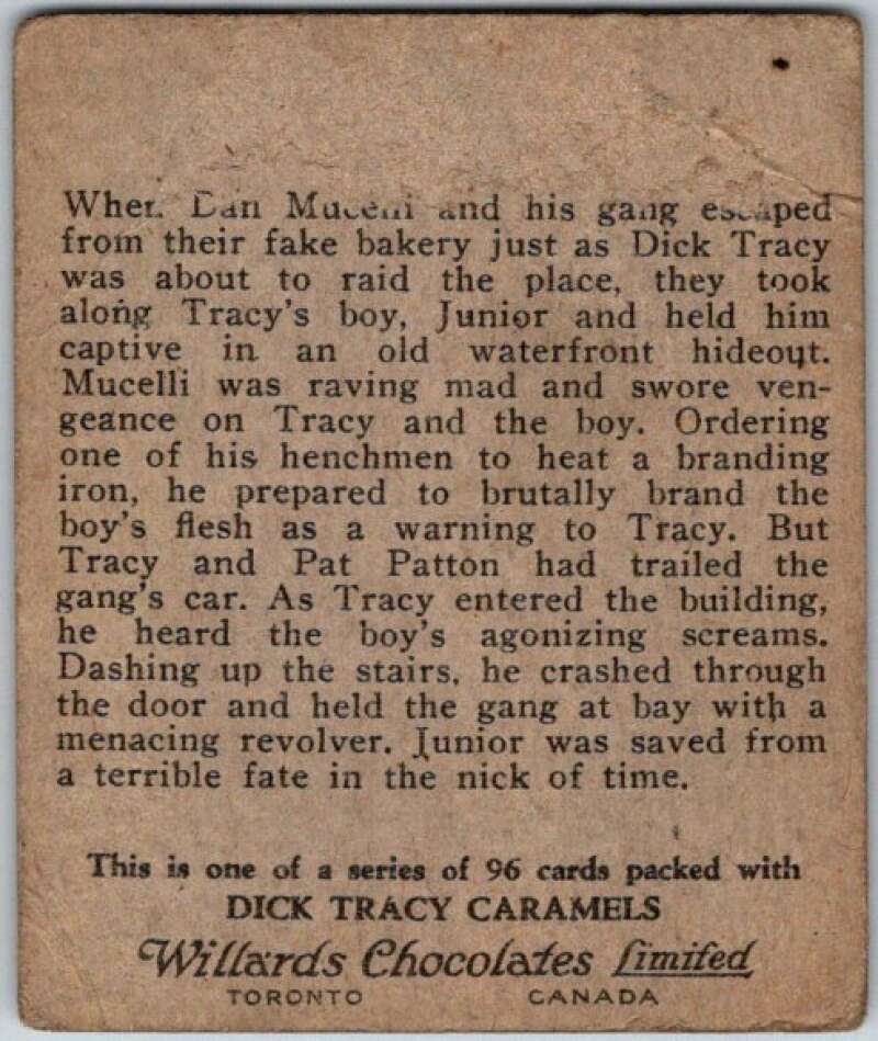 1937 Caramels Dick Tracy #18 Tracy Covers Mucelli   V36146