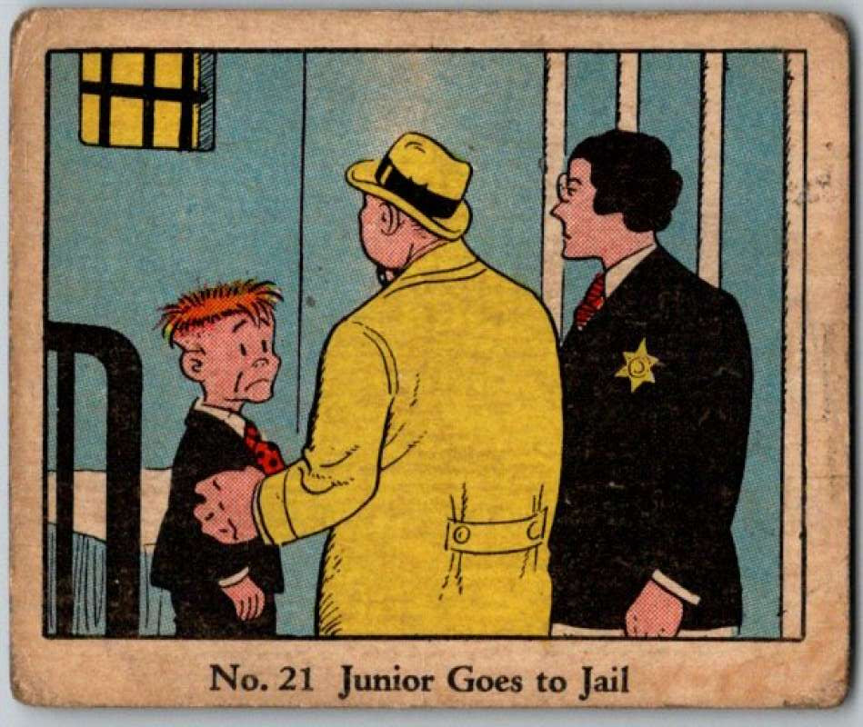 1937 Caramels Dick Tracy #21 Junior Goes to Jail   V36148