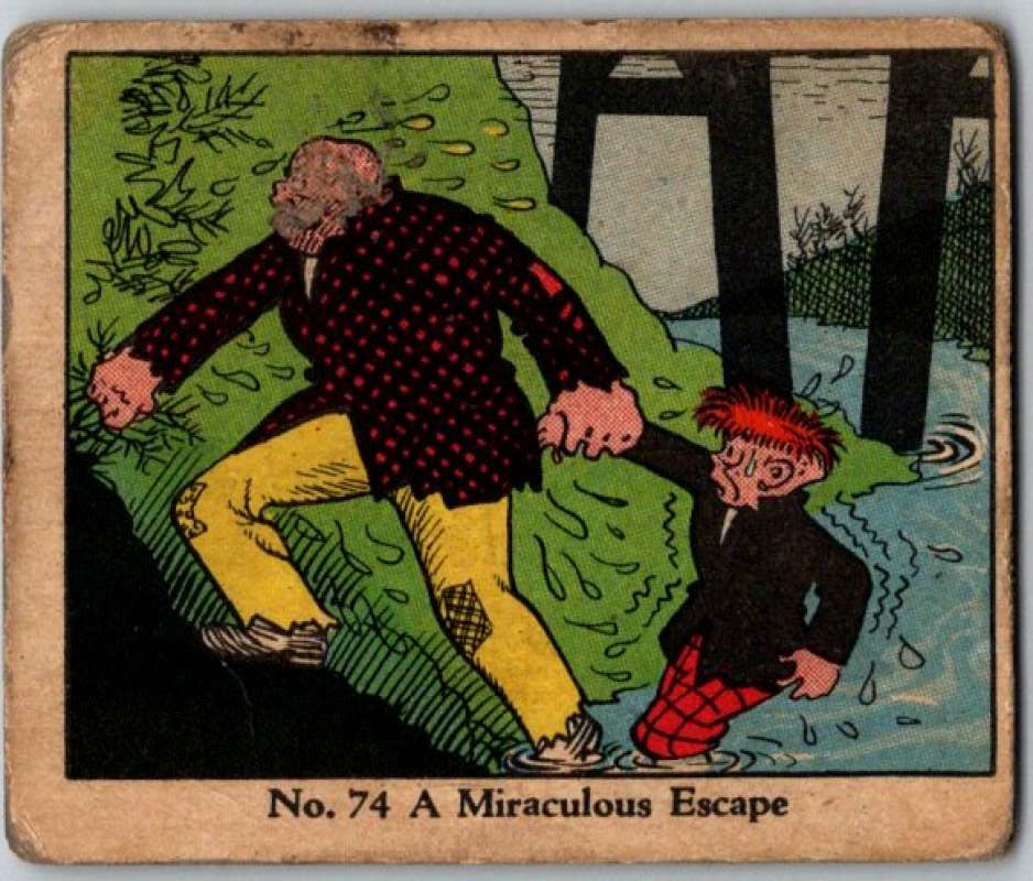 1937 Caramels Dick Tracy #74 A Miraculous Escape   V36176