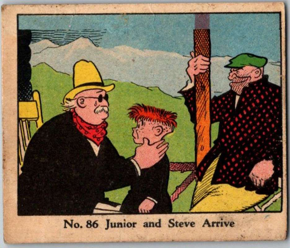 1937 Caramels Dick Tracy #86 Junior and Steve Arrive   V36183
