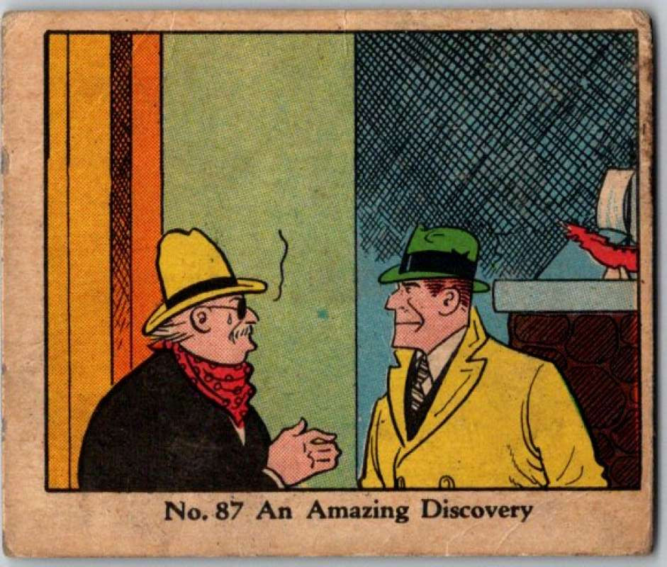 1937 Caramels Dick Tracy #87 An Amazing Discovery   V36184