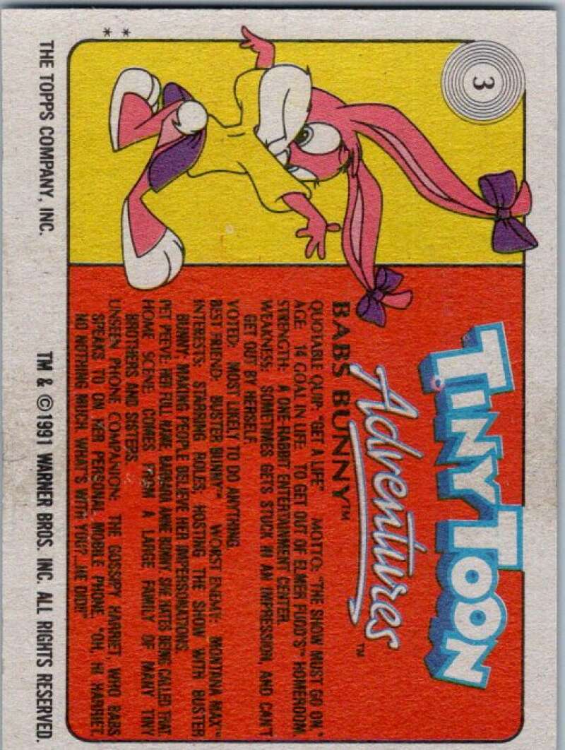1991 Tiny Toon Adventure #3 Babs Bunny  V36189