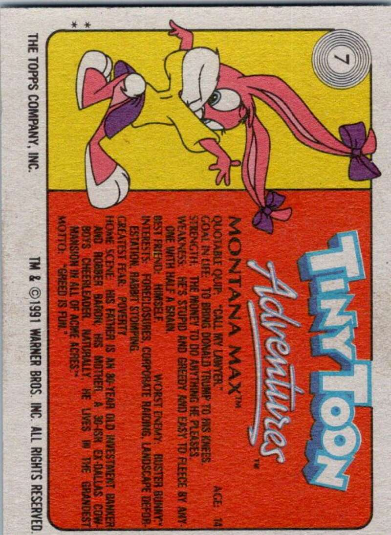 1991 Tiny Toon Adventure #7 Montana Max  V36196