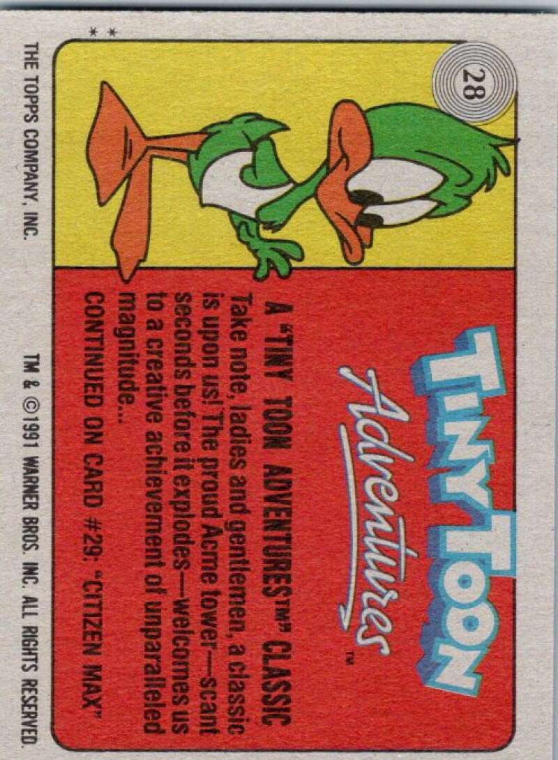 1991 Tiny Toon Adventure #28 A "Tiny Toon Advertures" Classic  V36206