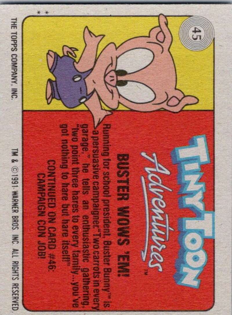 1991 Tiny Toon Adventure #45 Buster Wows 'Em  V36223
