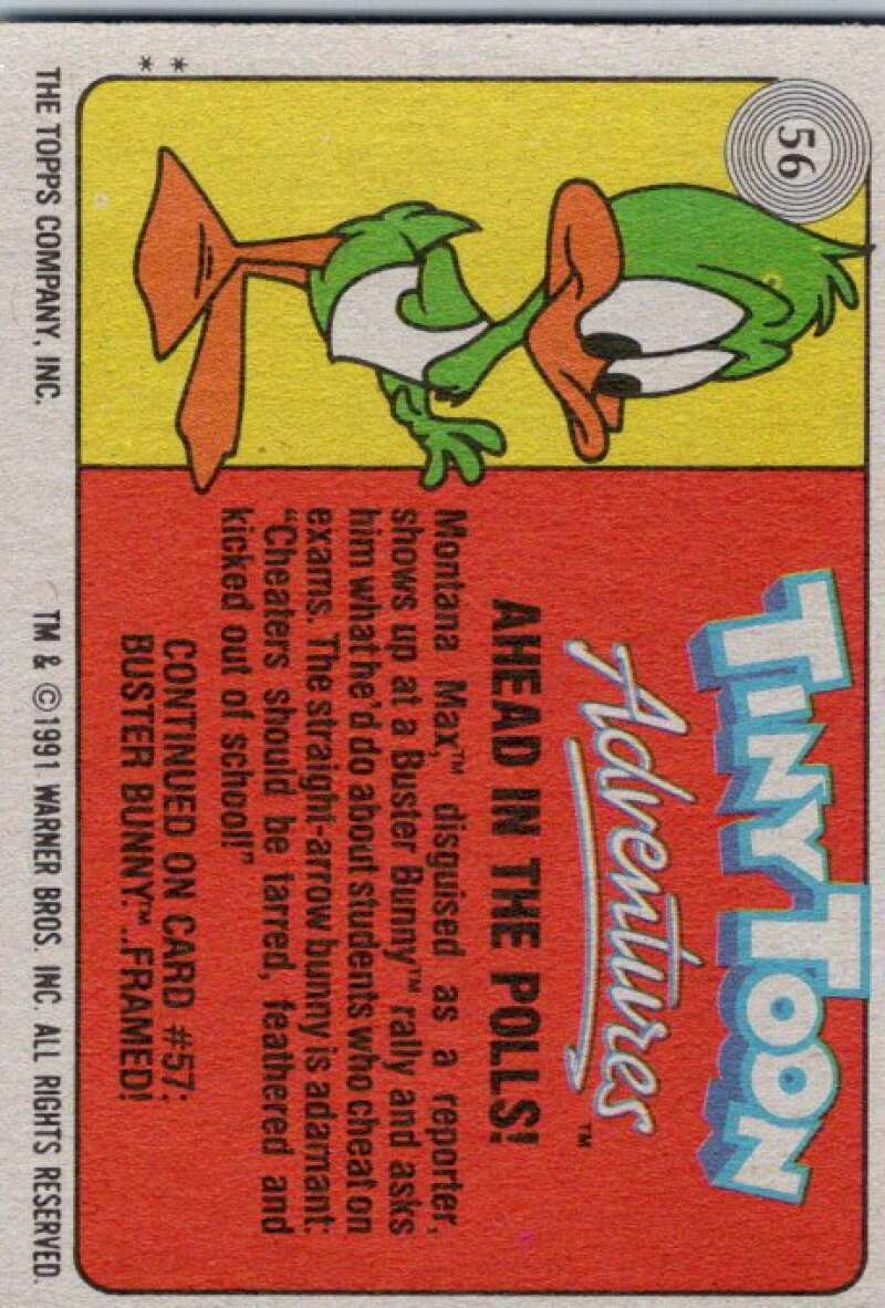 1991 Tiny Toon Adventure #56 Ahead in the Polls  V36229