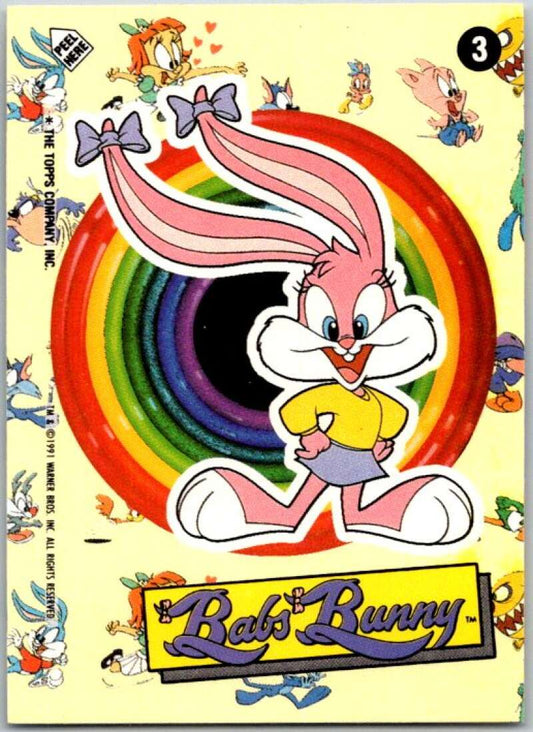 1991 Tiny Toon Adventure Sticker #3 Babs Bunny  V36242