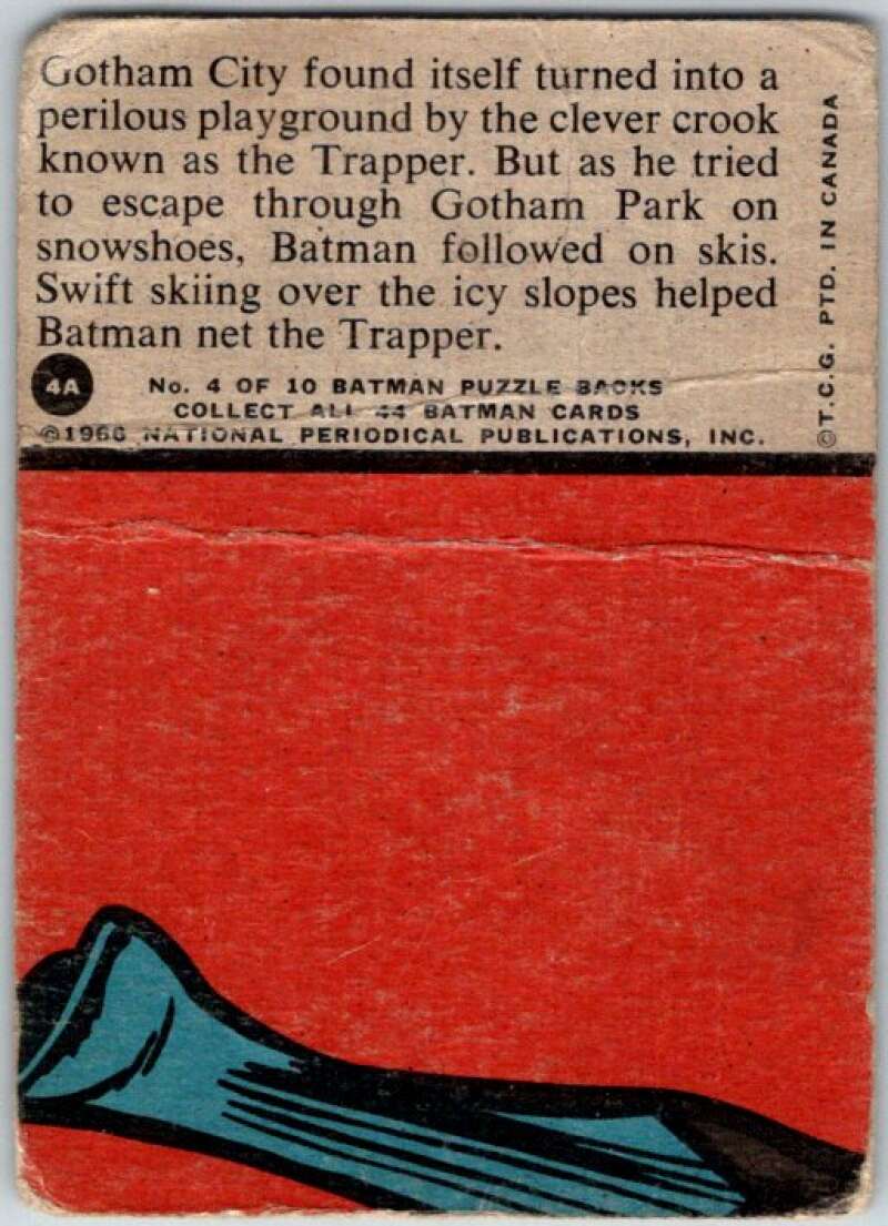1966 Topps Batman Series Red Bat #4 Target of the Trapper   V36286