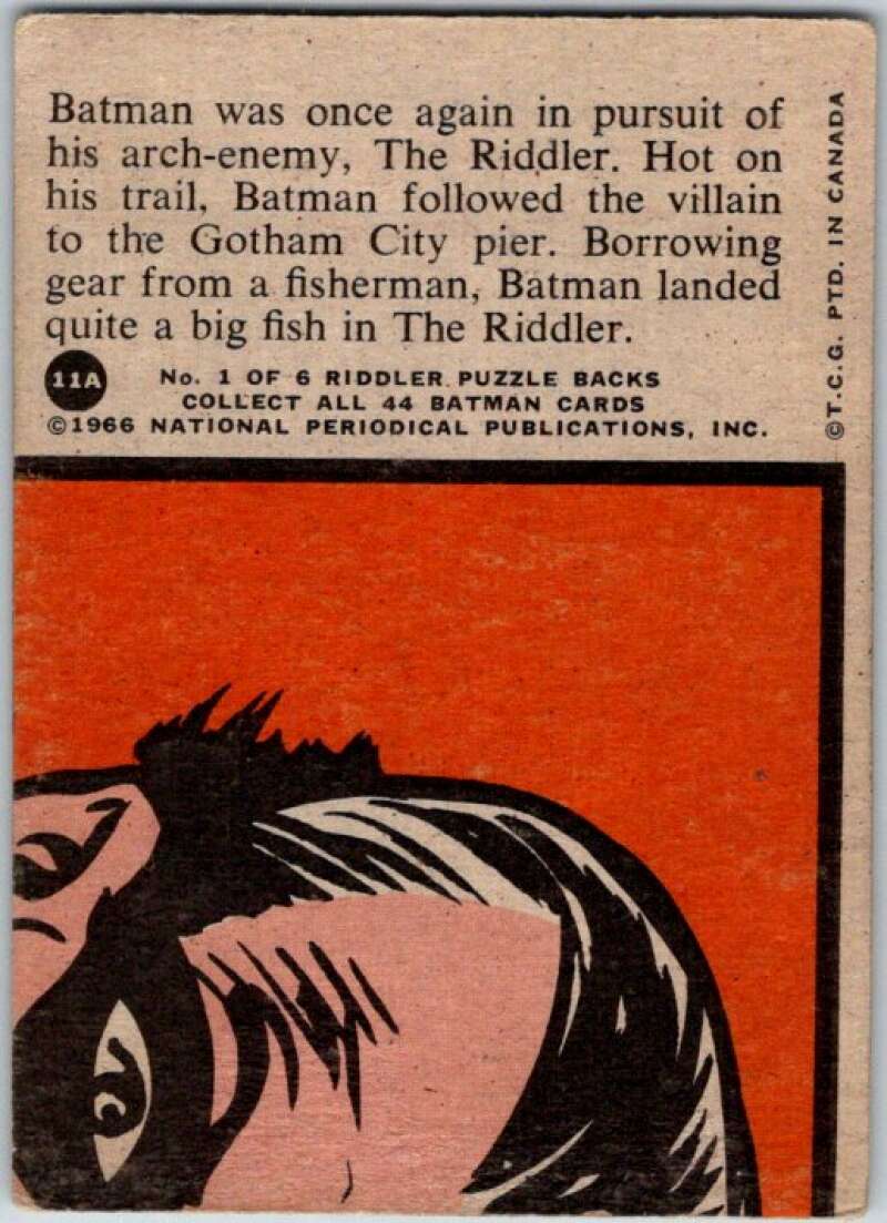 1966 Topps Batman Series Red Bat #11 Landing a Big One   V36291