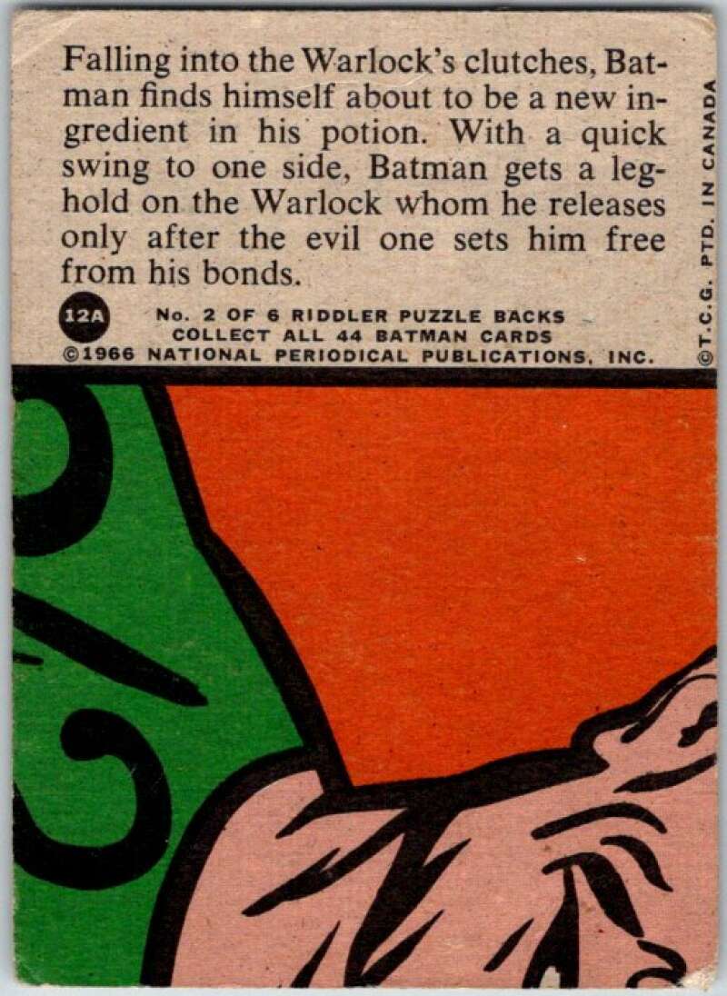 1966 Topps Batman Series Red Bat #12 Boiling Bath   V36293