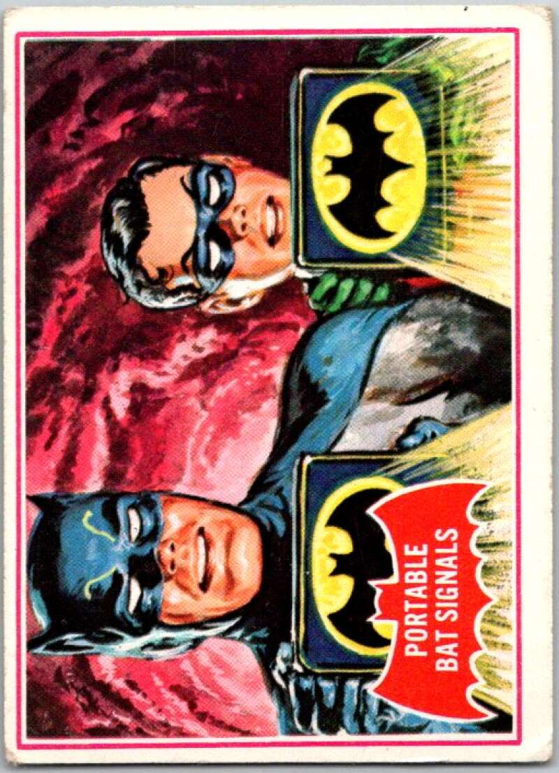 1966 Topps Batman Series Red Bat #16 Portable Bat Signals   V36296