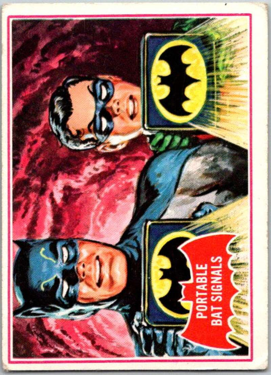 1966 Topps Batman Series Red Bat #16 Portable Bat Signals   V36296