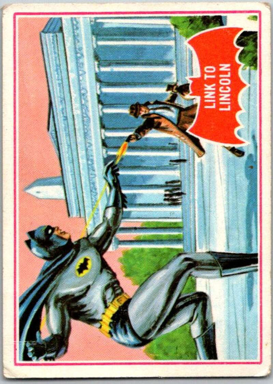 1966 Topps Batman Series Red Bat #17 Link to Lincoln   V36298