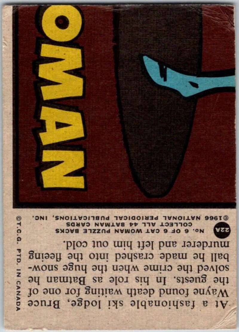 1966 Topps Batman Series Red Bat #22 Death Skis the Slopes   V36301