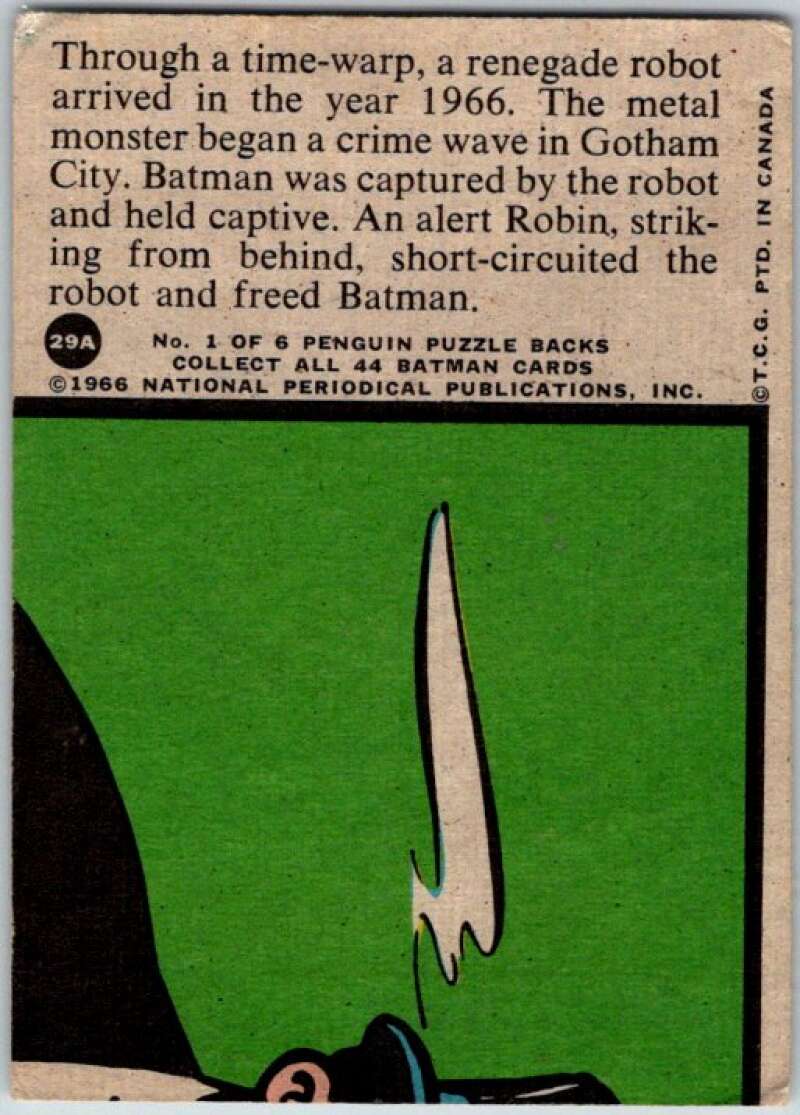 1966 Topps Batman Series Red Bat #29 Danger from 25th Century   V36304