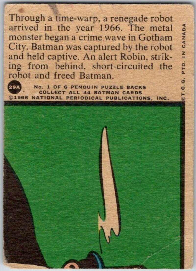 1966 Topps Batman Series Red Bat #29 Danger from 25th Century   V36305