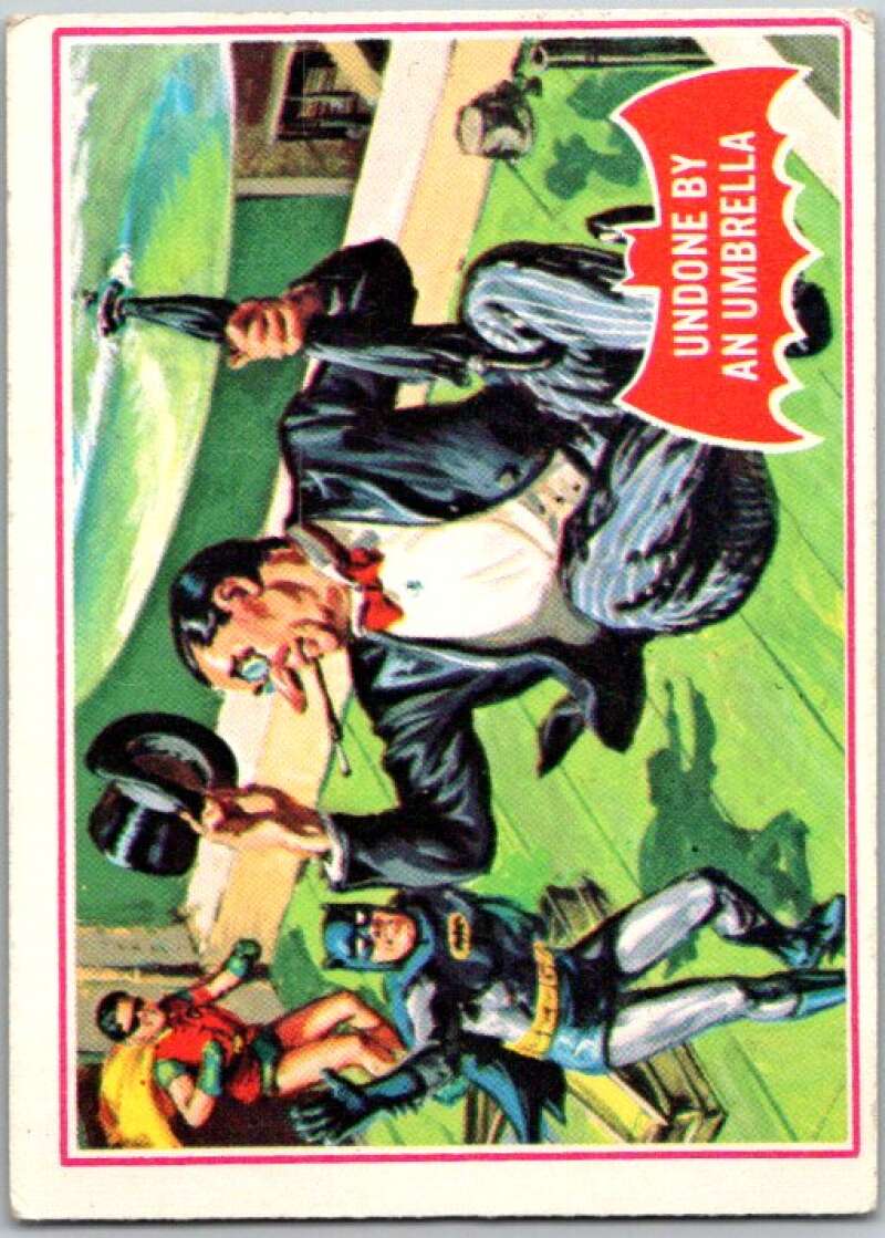 1966 Topps Batman Series Red Bat #30 Undone by an Umbrella   V36306