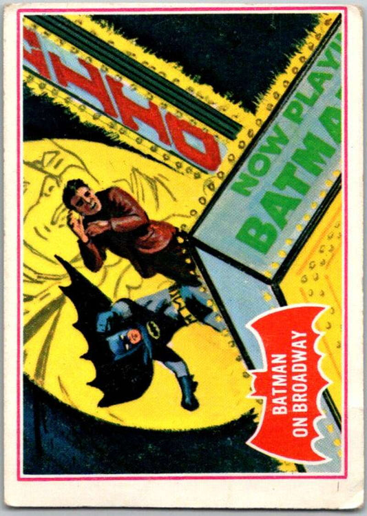 1966 Topps Batman Series Red Bat #44 Batman on Broadway   V36321
