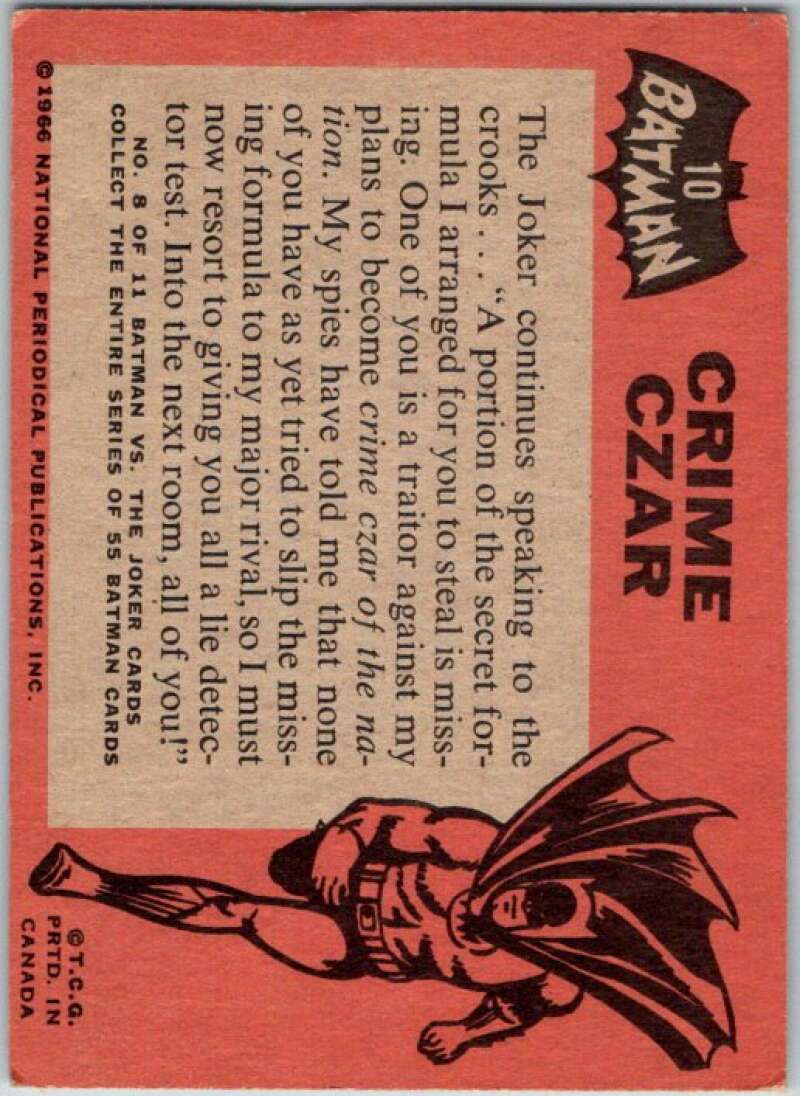 1966 Topps Batman Black Bat #10 Crime Czar   V36430